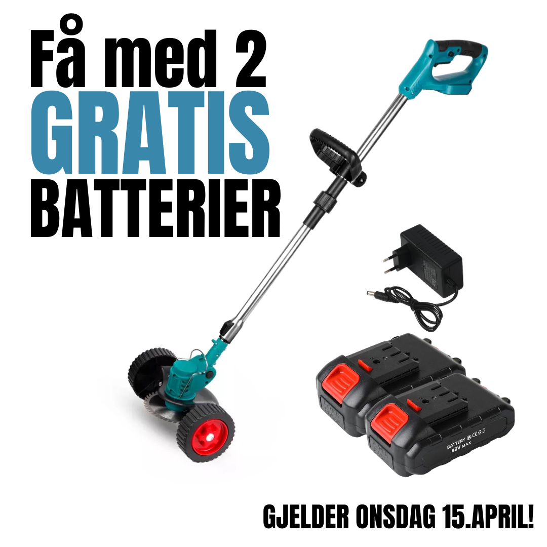 CutMax 2.0 - Trådløs elektrisk gresstrimmer